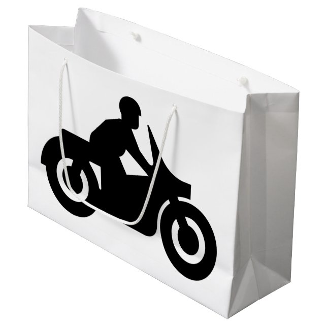 BIKER TYP GROßE GESCHENKTÜTE (Vorderseite Schrägansicht)