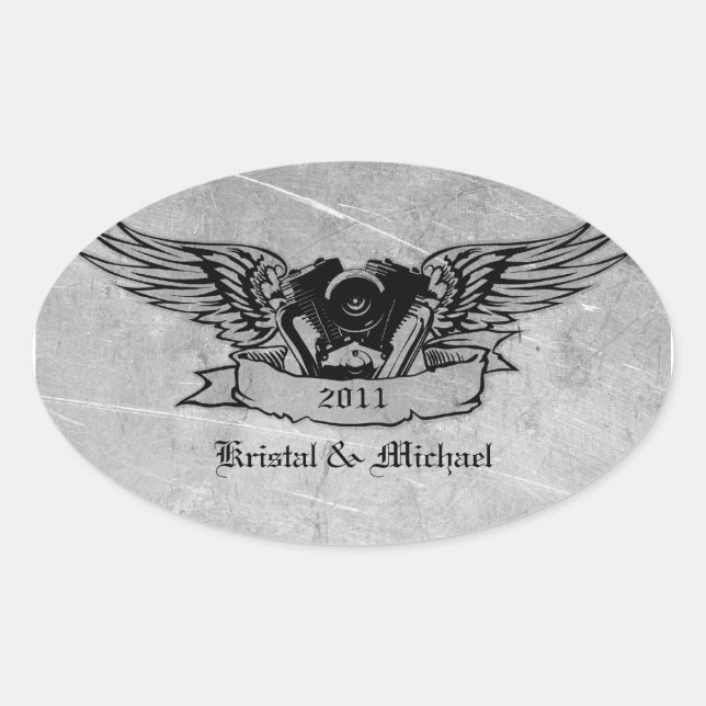 Biker-Umschlag Aufkleber (Vorderseite)