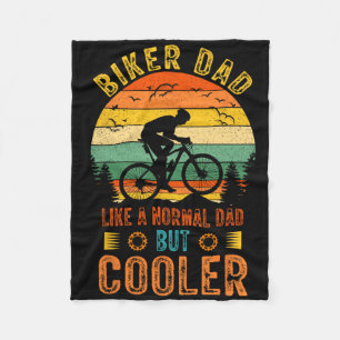Biker Vater Fahrrad Vintager Vatertag Design für Fleecedecke