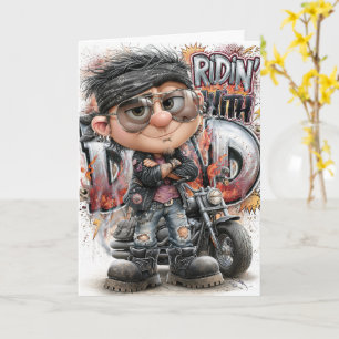 Biker-Vater-Motor-Karte Karte