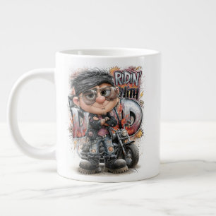 Biker-Vater Motorradfahren Jumbo-Tasse