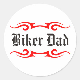 Biker-Vater Runder Aufkleber