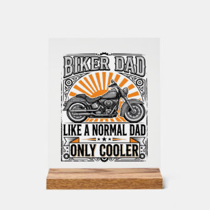 Biker-Vater Vintage-Motorrad-Vektordesign_1 Acrylschild
