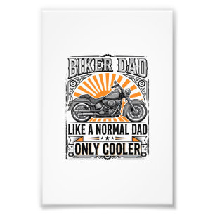 Biker-Vater Vintage-Motorrad-Vektordesign_1 Fotodruck