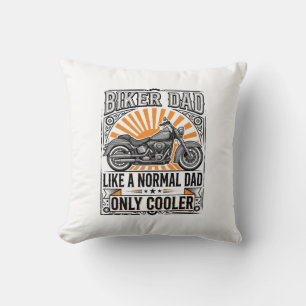 Biker-Vater Vintage-Motorrad-Vektordesign_1 Kissen