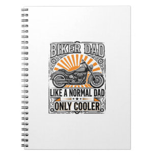 Biker-Vater Vintage-Motorrad-Vektordesign_1 Notizblock