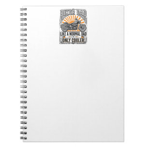 Biker-Vater Vintage-Motorrad-Vektordesign_1 Notizblock