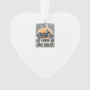 Biker-Vater Vintage-Motorrad-Vektordesign_1 Ornament