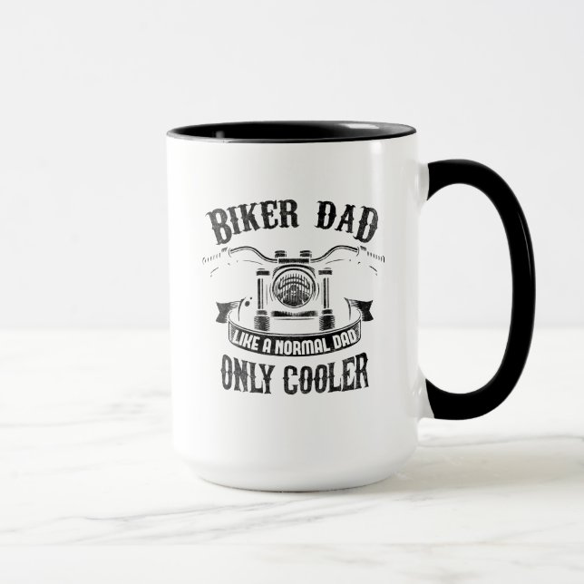 Biker-Vater wie ein normaler Vater nur Cooler Tasse (Rechts)
