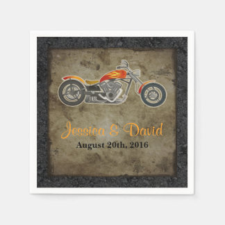 Biker Wedding Paper Napkins Serviette