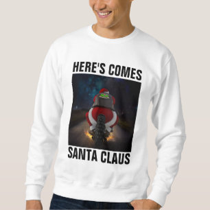 BIKER-WEIHNACHTS-T-SHIRTS SANTA AUF MOTORRAD SWEATSHIRT