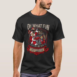Biker-Weihnachtsmann Oh W Spaßfahrt Lange Motorrad T-Shirt