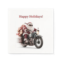 Biker-Weihnachtsmann-Weihnachtsfeier-Tisch-Spaß