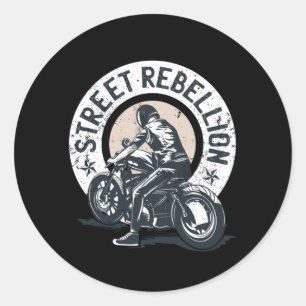 Biker-Zitat Runder Aufkleber