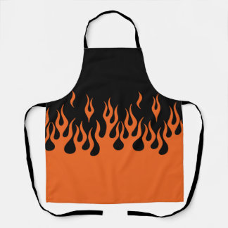 Bikerflames in Orange und Schwarz Schürze