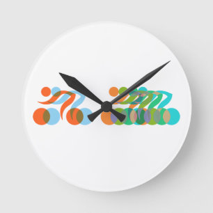 Bikerfreak Runde Wanduhr