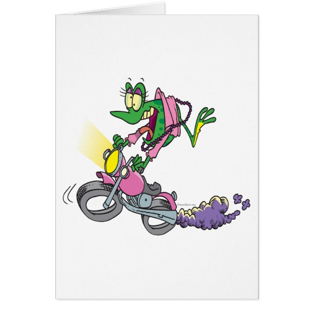Bikerfrosch-Frosch-Cartoon (Vorne)