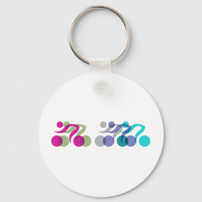 Bikergruppe Schlüsselanhänger (Vorderseite)