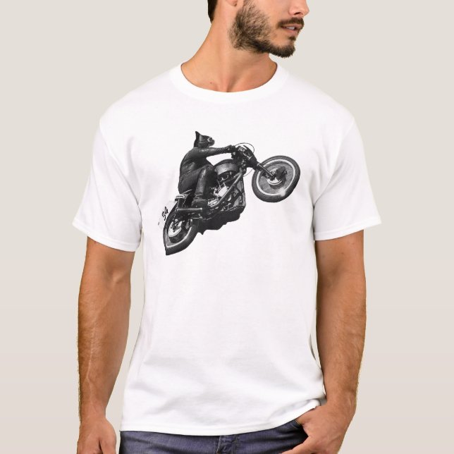 Bikerkatze T-Shirt (Vorderseite)