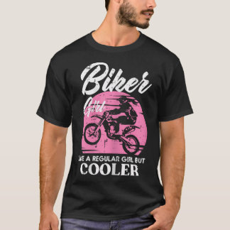 Bikermädchen wie eine reguläre, aber Coolere Motor T-Shirt