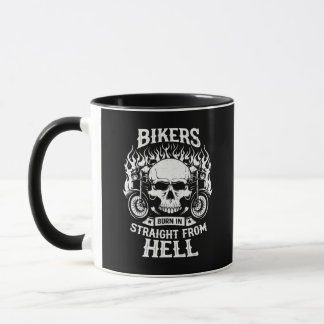 Bikers Born In Straight From Hell, Mug Tasse