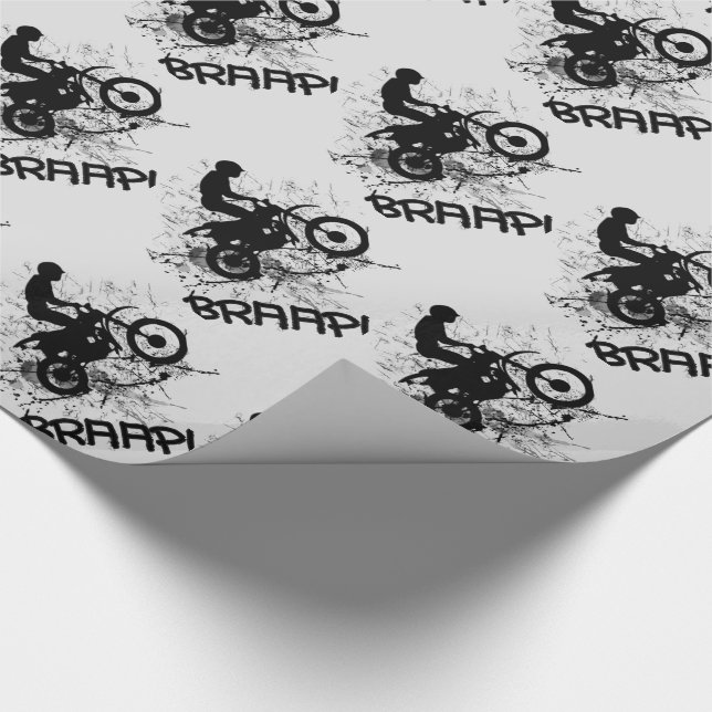 Bikers Motocross Dirt Bikers Mud Spritzer Braap! Geschenkpapier (Ecke)