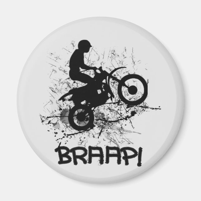 Bikers Motocross Dirt Bikers Mud Spritzer Braap! Magnet (Vorne)