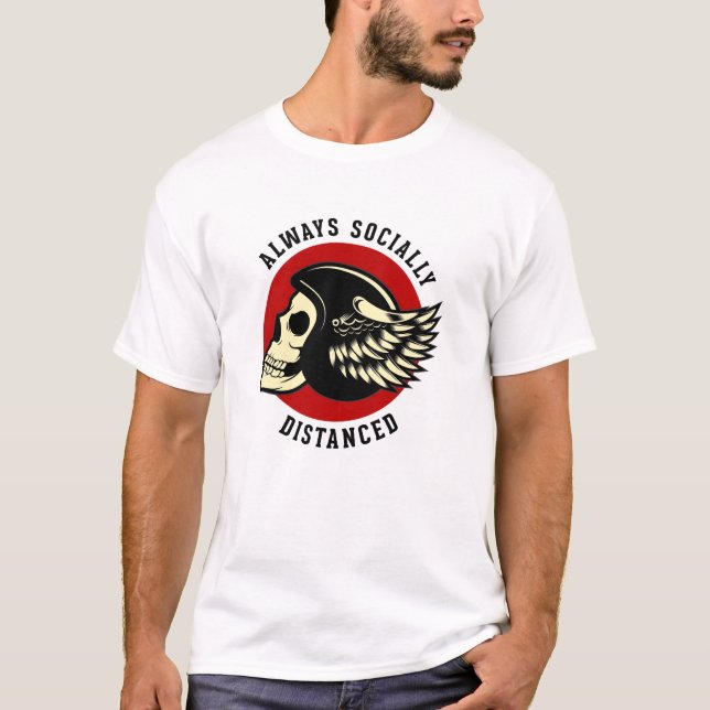 Biker's Social Distancing Champion T-Shirt (Vorderseite)