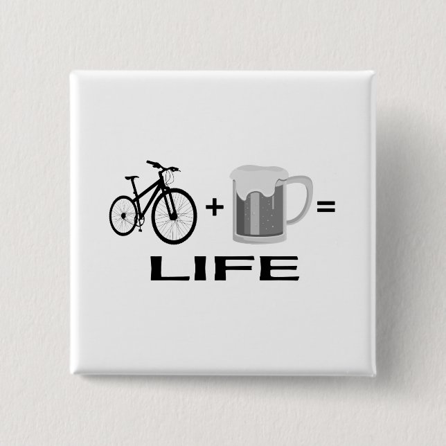 Bikes & Bier! Button (Vorderseite)