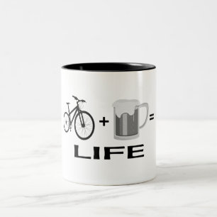 Bikes & Bier! Zweifarbige Tasse