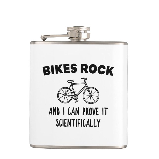 Bikes Rock und ich kann es wissenschaftlich beweis Flachmann (Vorderseite)
