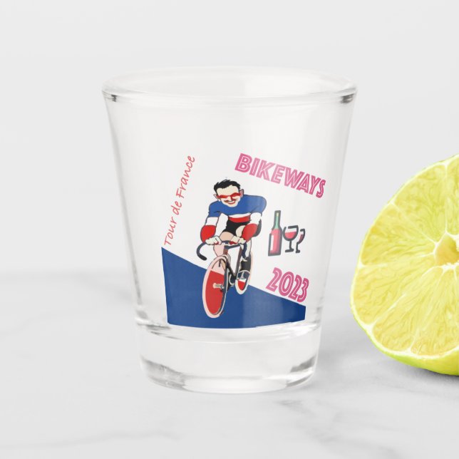 Bikeways Shot Glass Schnapsglas (Vorderseite)