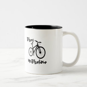 Bikey McBikeface Zweifarbige Tasse