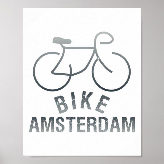 Biking Amsterdam Netherlands Graphic _1  Poster (Vorne)