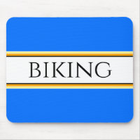 BIKING Fun Bright Blue Yellow White Racing Streife