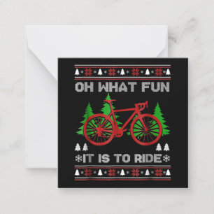 Biking Oh, was Spaß Bike Ugly Weihnachtskraut Mitteilungskarte