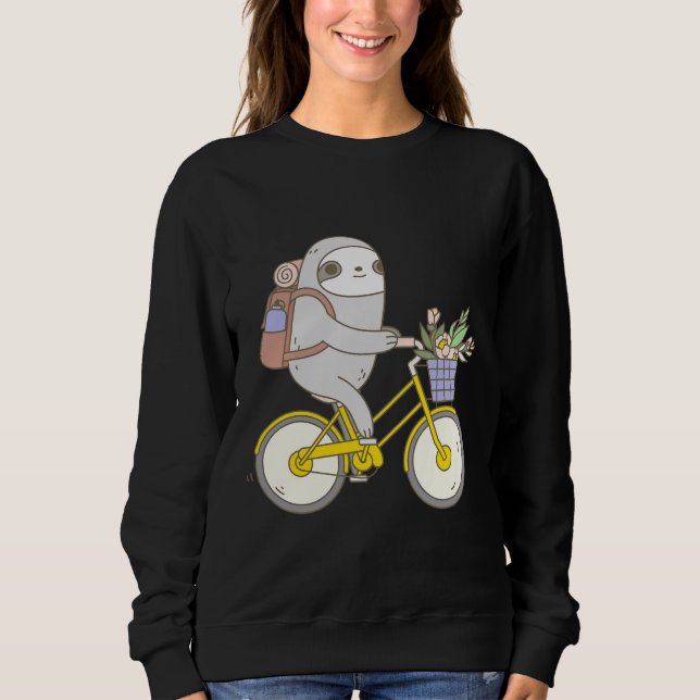 Biking Sloth Sweatshirt (Vorderseite)