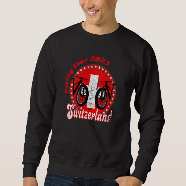Biking Tour 2023 Switzerland Austria MTB Holiday B Sweatshirt (Vorderseite)
