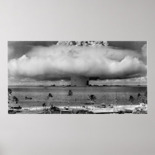 Bikini Atoll B/W Poster