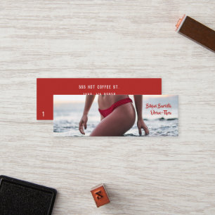 Bikini-Bauch Barista Kaffee horizontal Treuekarte