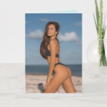 BIKINI BEACH MIRL FUNNY BIRTHDAY Grußkarte Karte<br><div class="desc">FUNNY BEACH MIRL CARD</div>