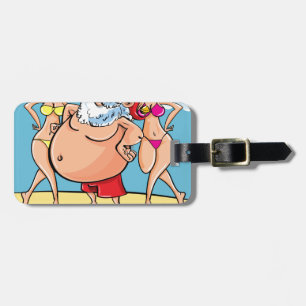 Bikini Beach Santa Claus Gepäckanhänger