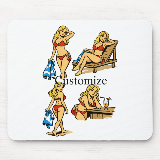 Bikini Beach Time Thunder_Cove Mousepad (Vorne)