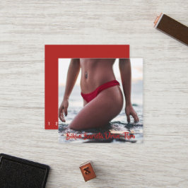 Bikini Belly Barista Kaffee Horizontal Drive-Thru Treuekarte