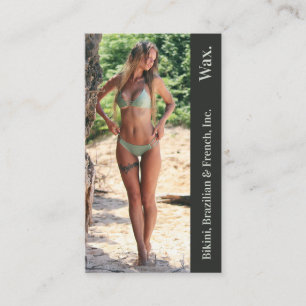 Bikini Brasilianisches Wachs Foto Foam Punchcard Treuekarte