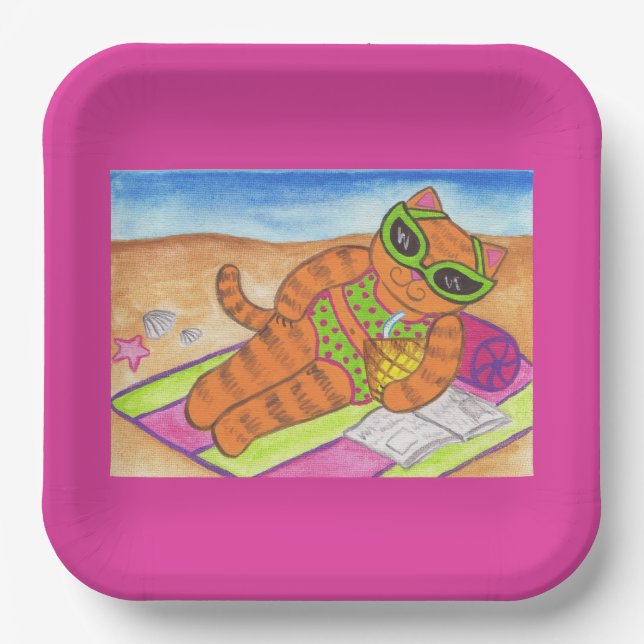 Bikini Cat Paper Teller (Vorderseite)