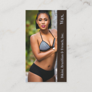 Bikini Französisch Wachs Foto Grau Punchcard Treuekarte