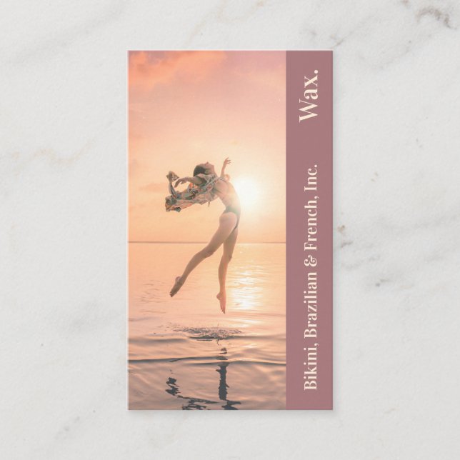 Bikini Französisch Wachs Foto Jump Punchcard Treuekarte (Vorderseite)