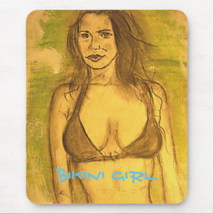 Bikini Girl Art Mousepad