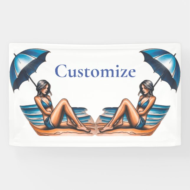 Bikini Girl Beach Napping Thunder_Cove Banner (Horizontal)